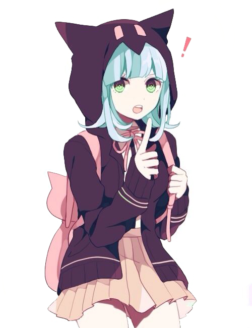 Cute Anime Png - Cute Anime Girl Transparent Clipart (500x651), Png Download