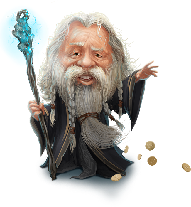 Gandalf Png - Casino Heroes Png Clipart (667x715), Png Download