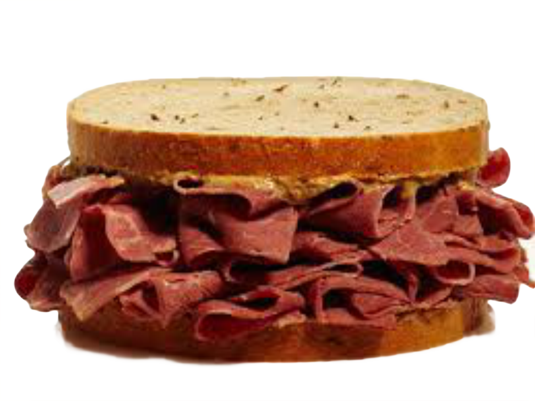 Corned Beef - Corned Beef On Rye Png Clipart (1062x796), Png Download
