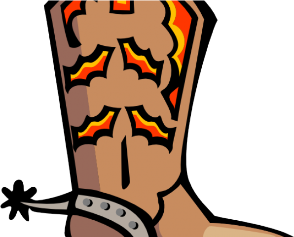 San Antonio Spurs Clipart Png - Clip Art Cowboy Boot Transparent Png (640x480), Png Download