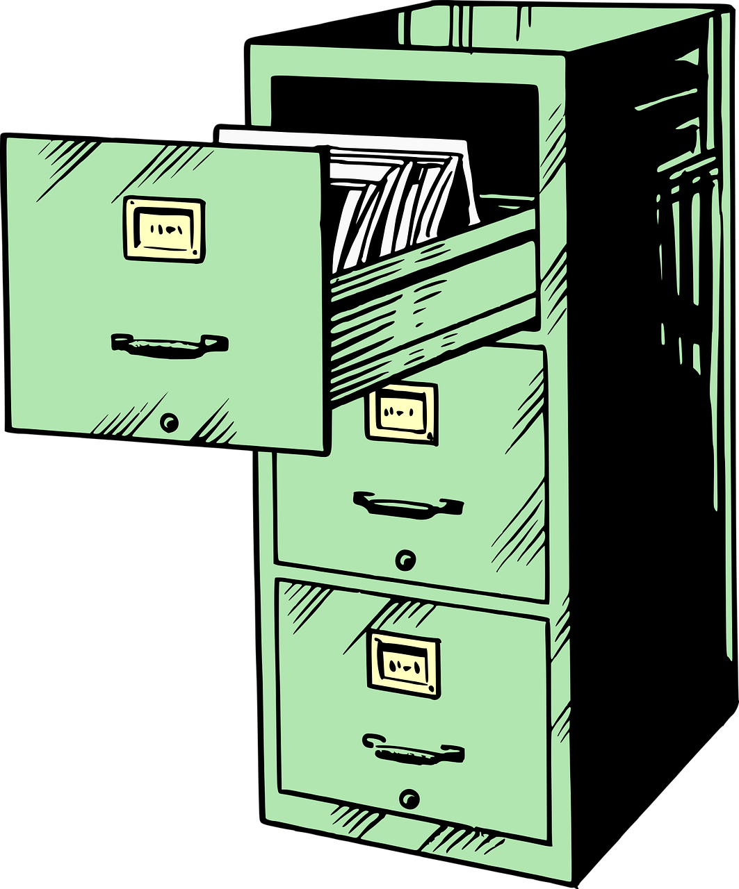 Cabinet Vector Filing - Filing Cabinet Clipart - Png Download (1063x1280), Png Download