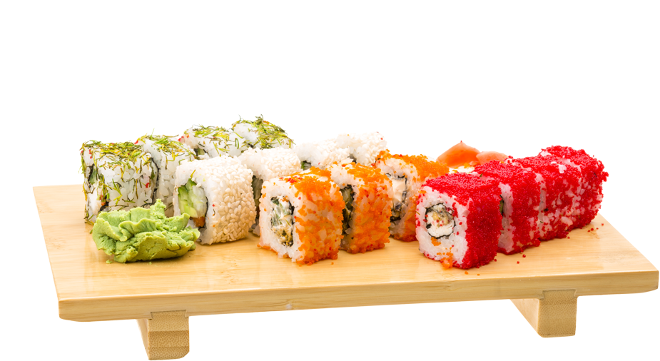 Sushi Plate Png - Sushi On A Plate Png Clipart (1000x667), Png Download