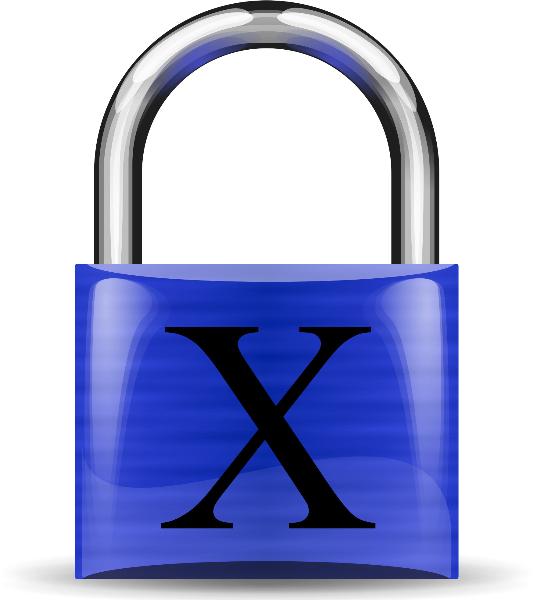 Padlock Blue X - Meaning Christian Fish Symbol Clipart (2000x2000), Png Download