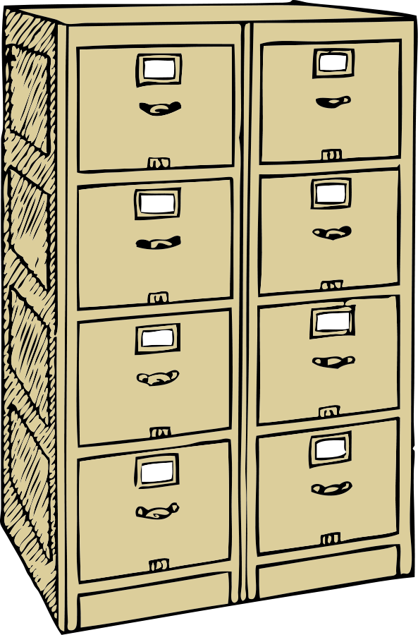 Folder Clipart Cabinet - File Cabinet Clip Art - Png Download (593x900), Png Download