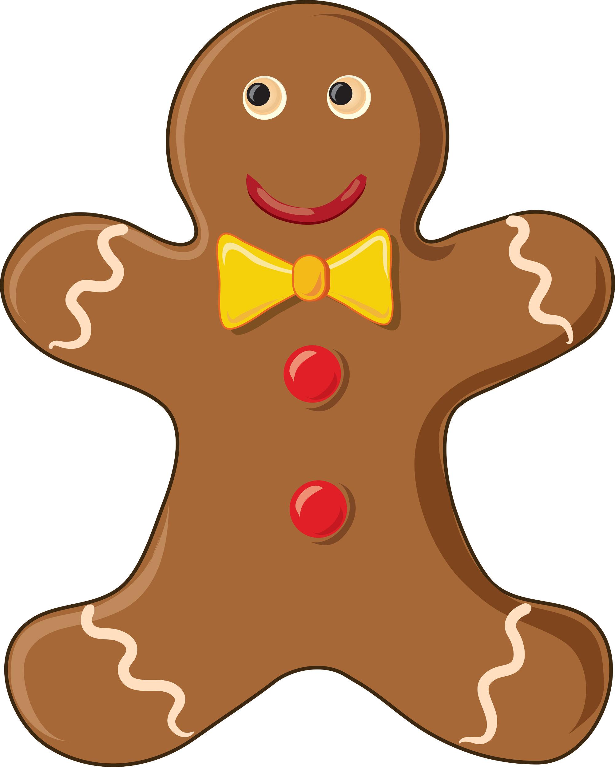 Gingerbread Man - Clipart Gingerbread Man - Png Download (2000x2494), Png Download