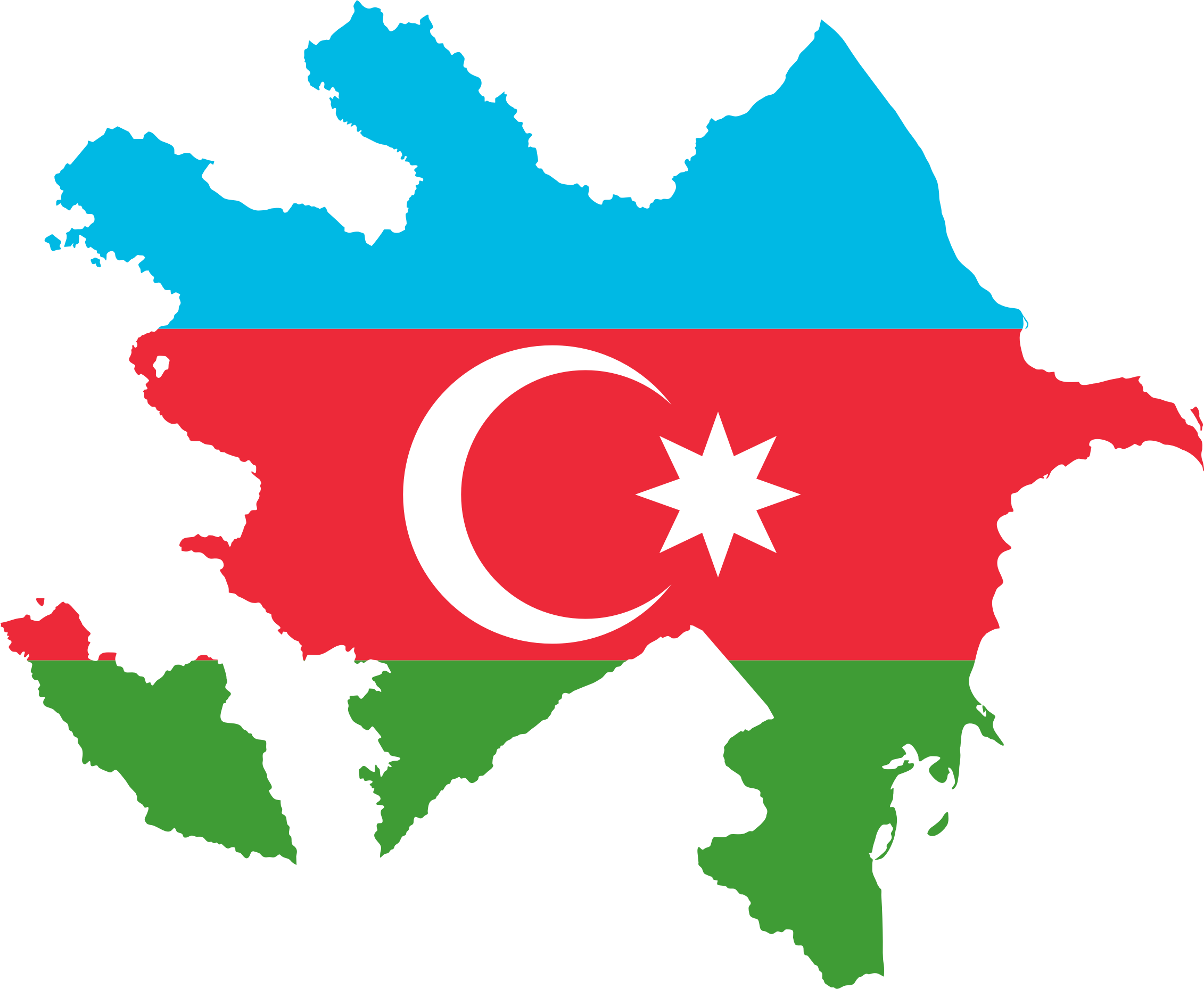 Clipart Azerbaijan Map Flag - Png Download (2262x1858), Png Download
