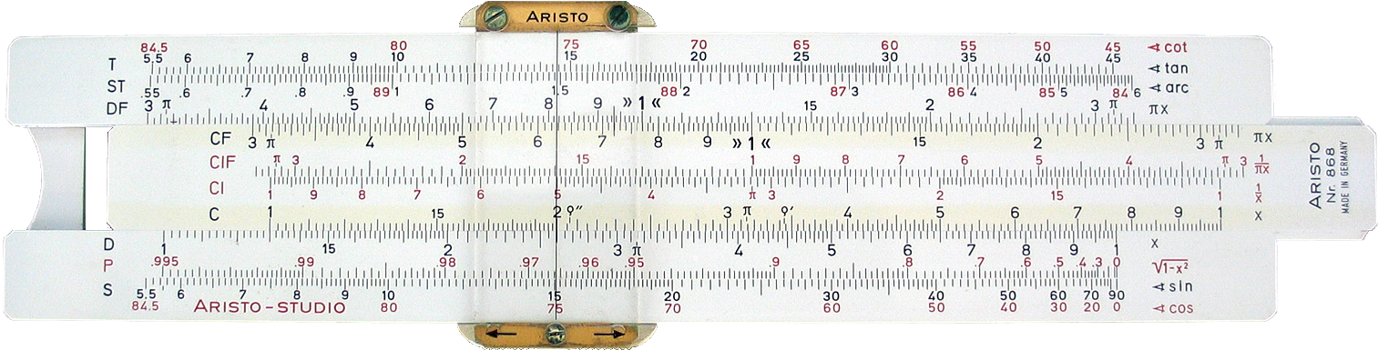 Sliderule 2005 - Slide Rule Png Clipart (1600x462), Png Download