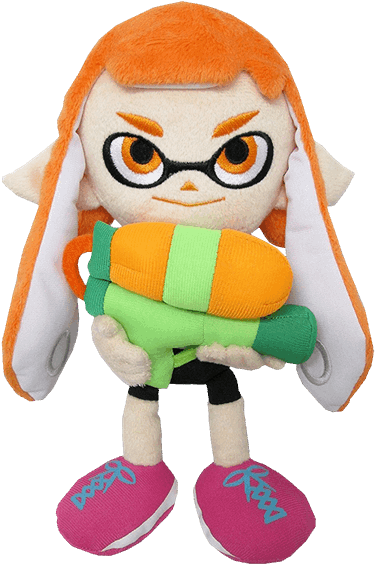 Female Inkling 9" Plush - Splatoon Squid Sisters Plush Clipart (600x600), Png Download