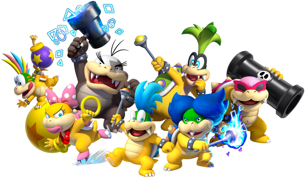 Games - Super Mario Koopalings Clipart (1200x933), Png Download