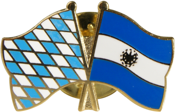 El Salvador Friendship Flag Pin, Badge - Bayern Österreich Flagge Clipart (1500x997), Png Download