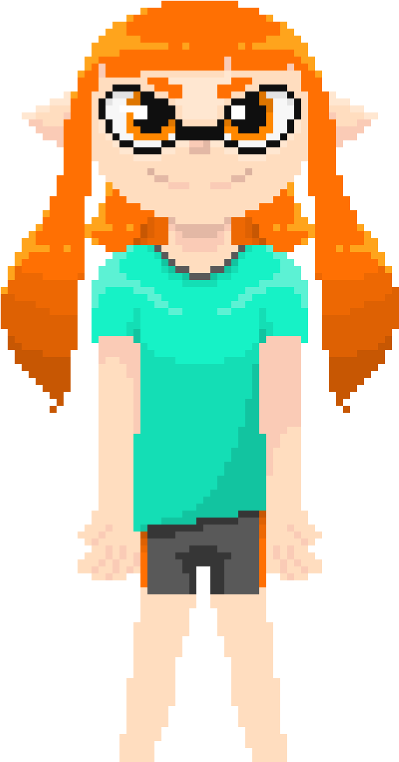 Inkling Girl Finished - Cartoon Clipart (610x1110), Png Download