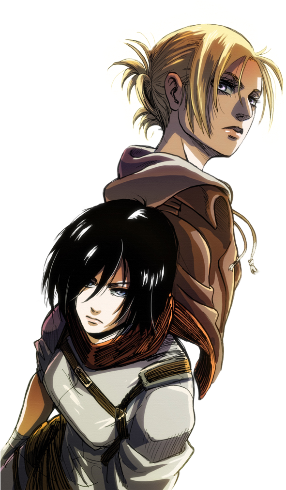 Mine Anime Success Transparent Snk Shingeki No Kyojin - Mikasa Ackerman Annie Leonhardt Clipart (600x1010), Png Download