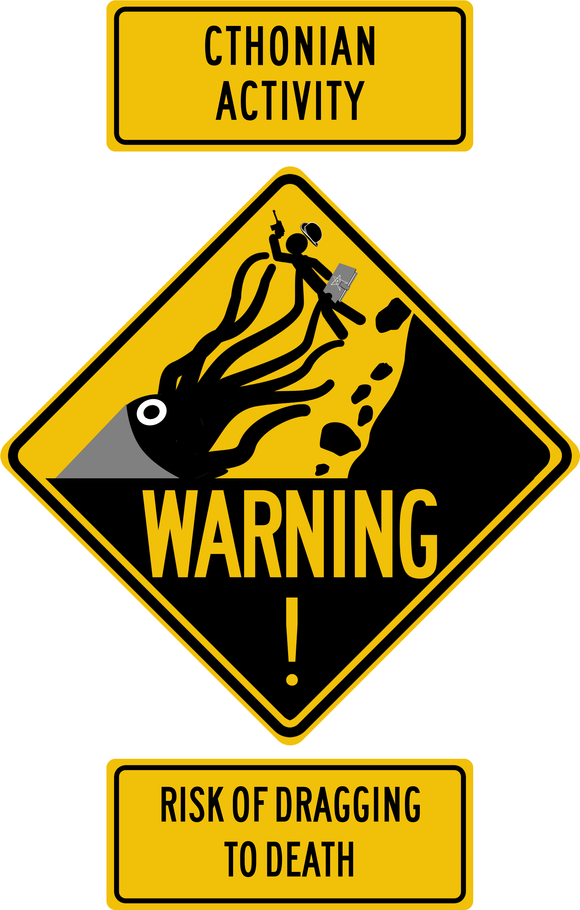 Do Not Ignore The Signs - Cthulhu Sign Clipart (2400x3200), Png Download