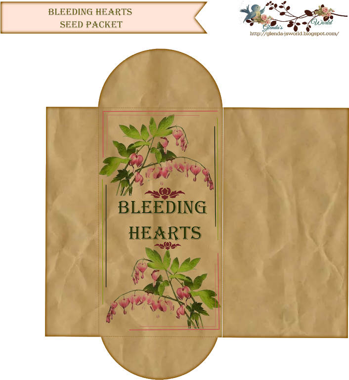Displaying Bleeding Heart Seed Pack By Glenda@glenda's Clipart (706x769), Png Download