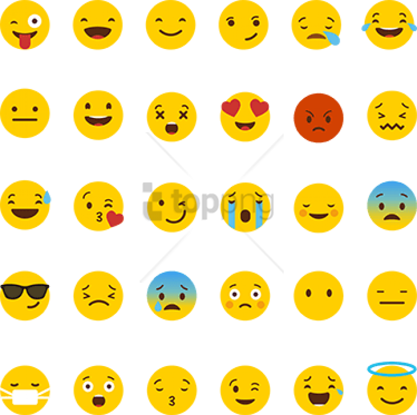 Free Png Download Emoji Stickers For Whatsapp Png Images - Emoticons Huawei Clipart (851x848), Png Download