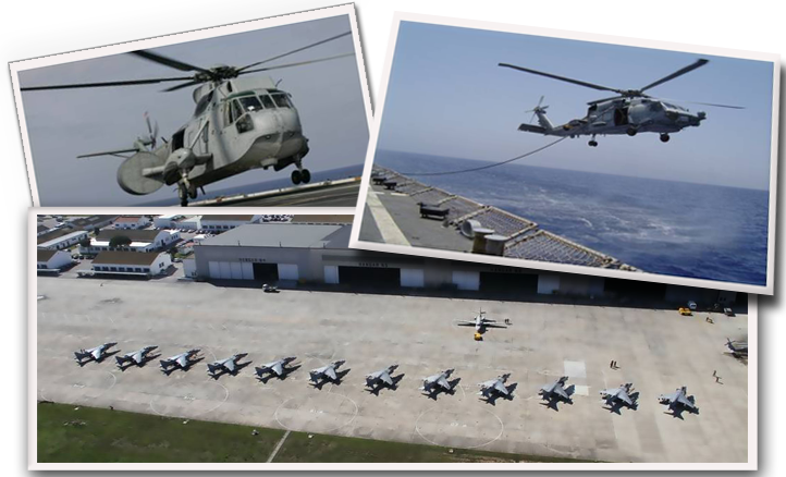 At First, Only Helicopters But Later Fixed Wing Aircraft - Base De Rota Cadiz Clipart (722x438), Png Download