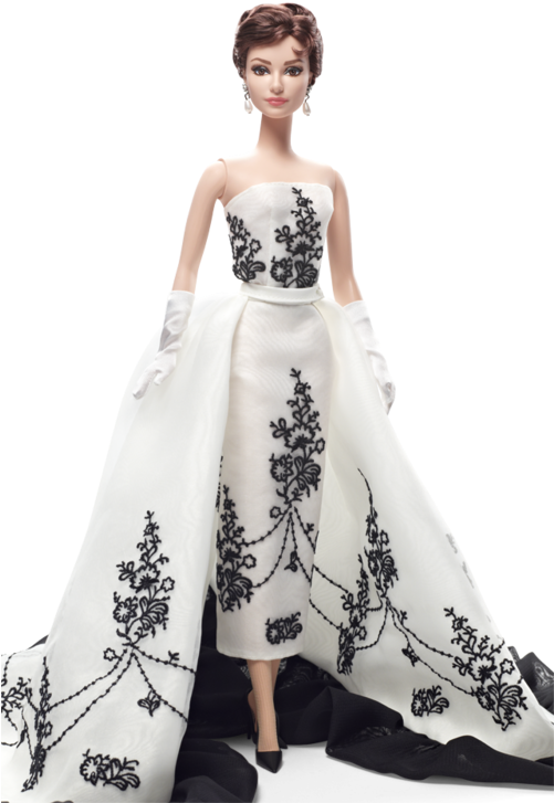 Audrey Hepburn And Barbie Image - Audrey Hepburn Barbie Clipart (501x727), Png Download