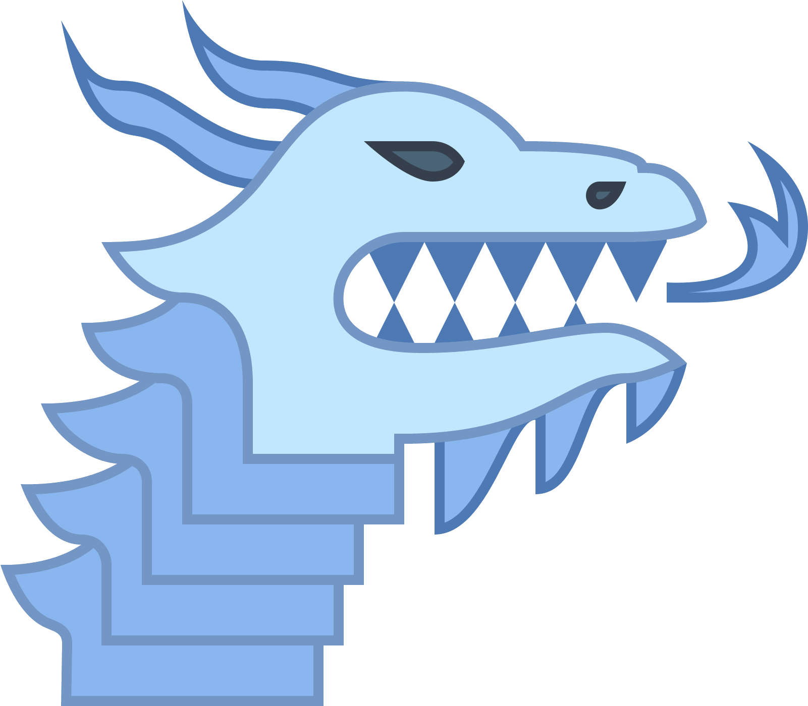 There Is A Head Of A Dragon Spitting Fire And Facing Clipart (1601x1400), Png Download