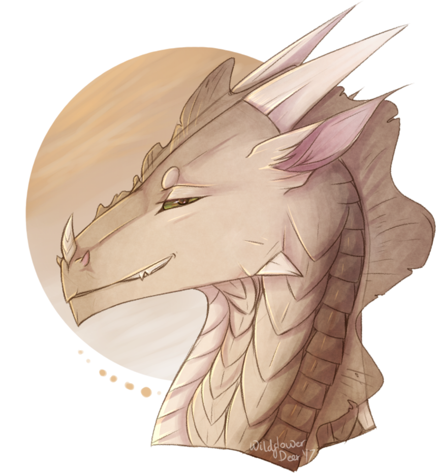 Desert Sands By Wildflowerdeer Dragon Head, Dragon Clipart (858x931), Png Download