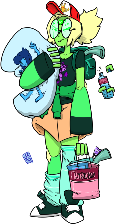 Uploaded - Peridot Steven Universe Glasses Clipart (524x1008), Png Download