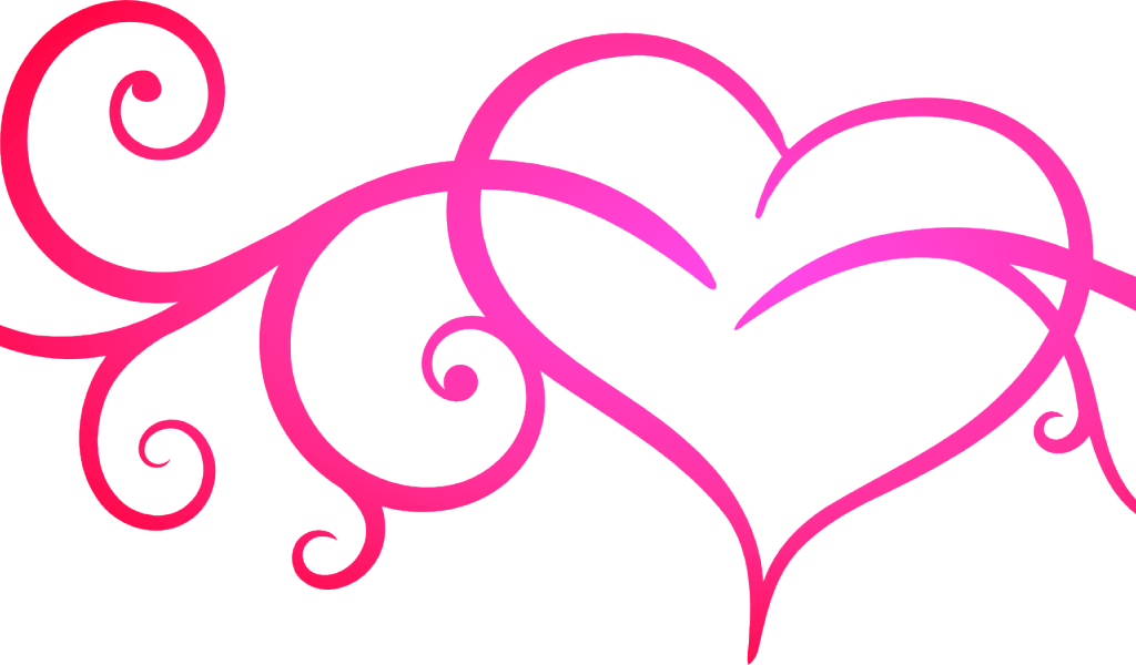 Scroll Line Clipart - Heart Png For Photoshop Transparent Png (1024x600), Png Download