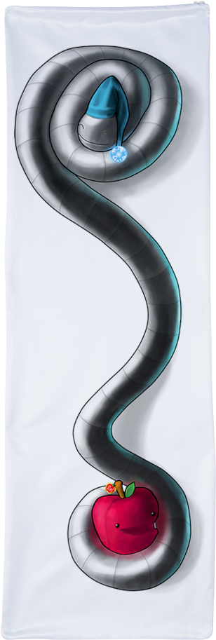 Sentry Worm Body Pillow Case - Worm Body Pillow Clipart (1000x1000), Png Download