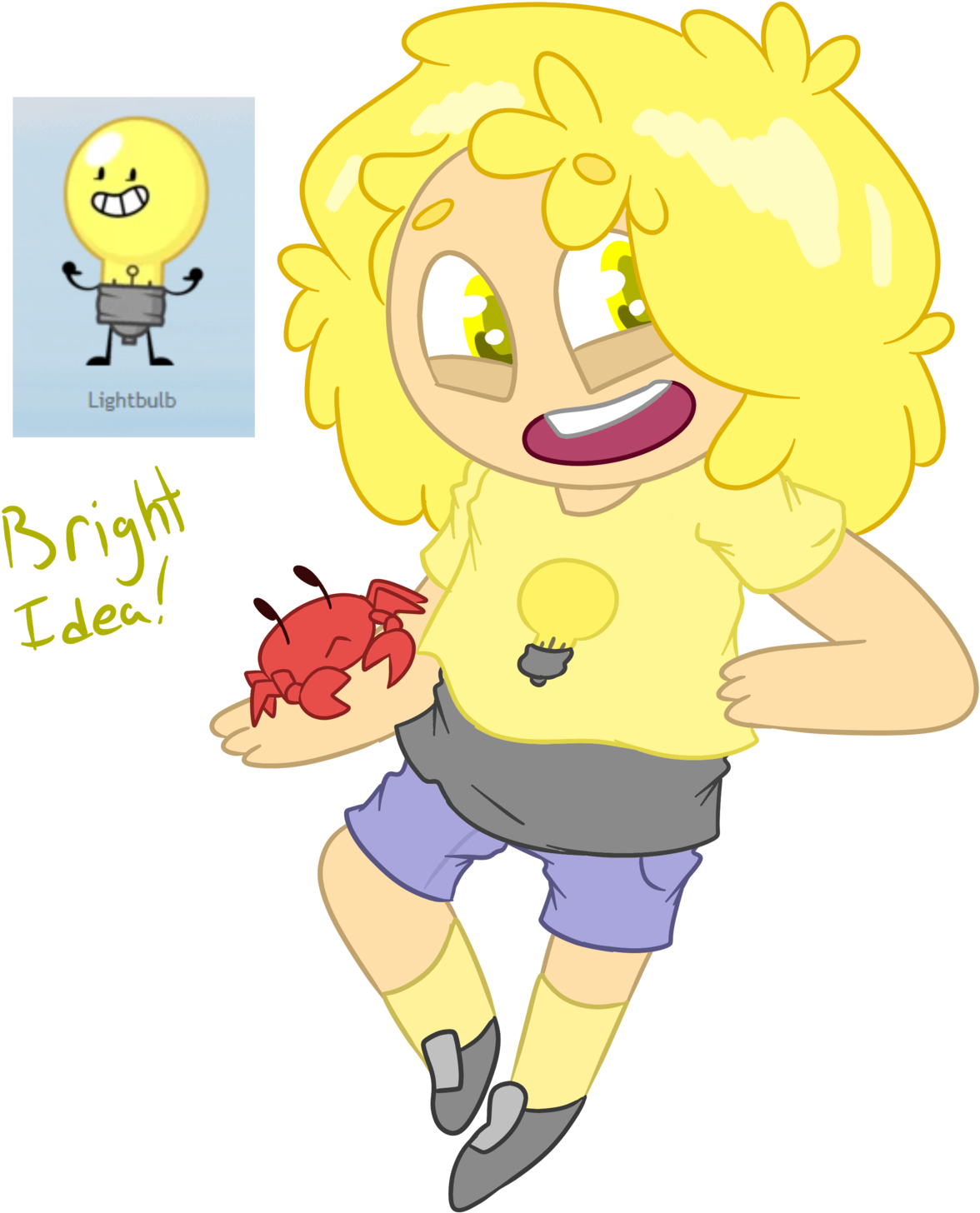 A Human Light Bulb - Cartoon Clipart (1280x1584), Png Download
