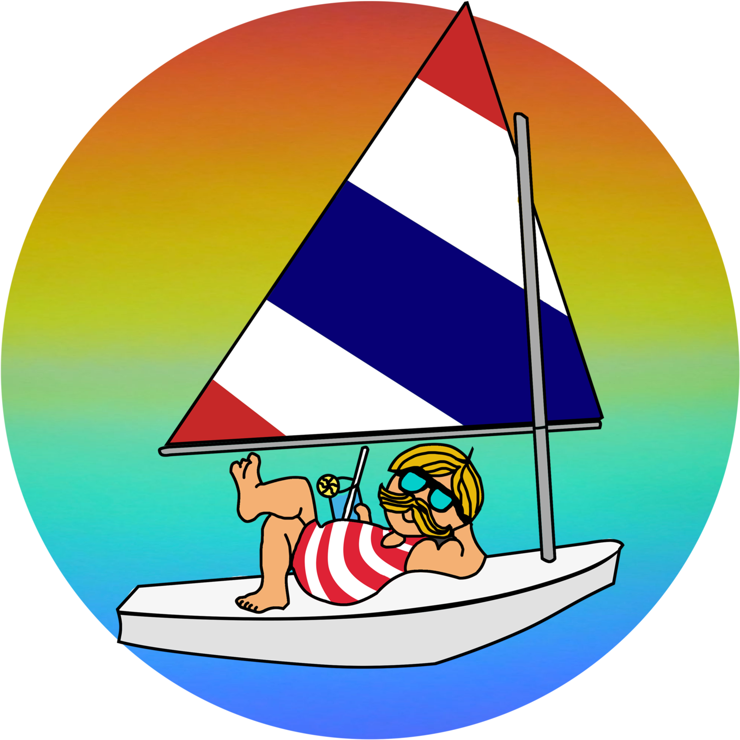 Lifeguard Clipart Pool Raft - Sail - Png Download (1483x1483), Png Download