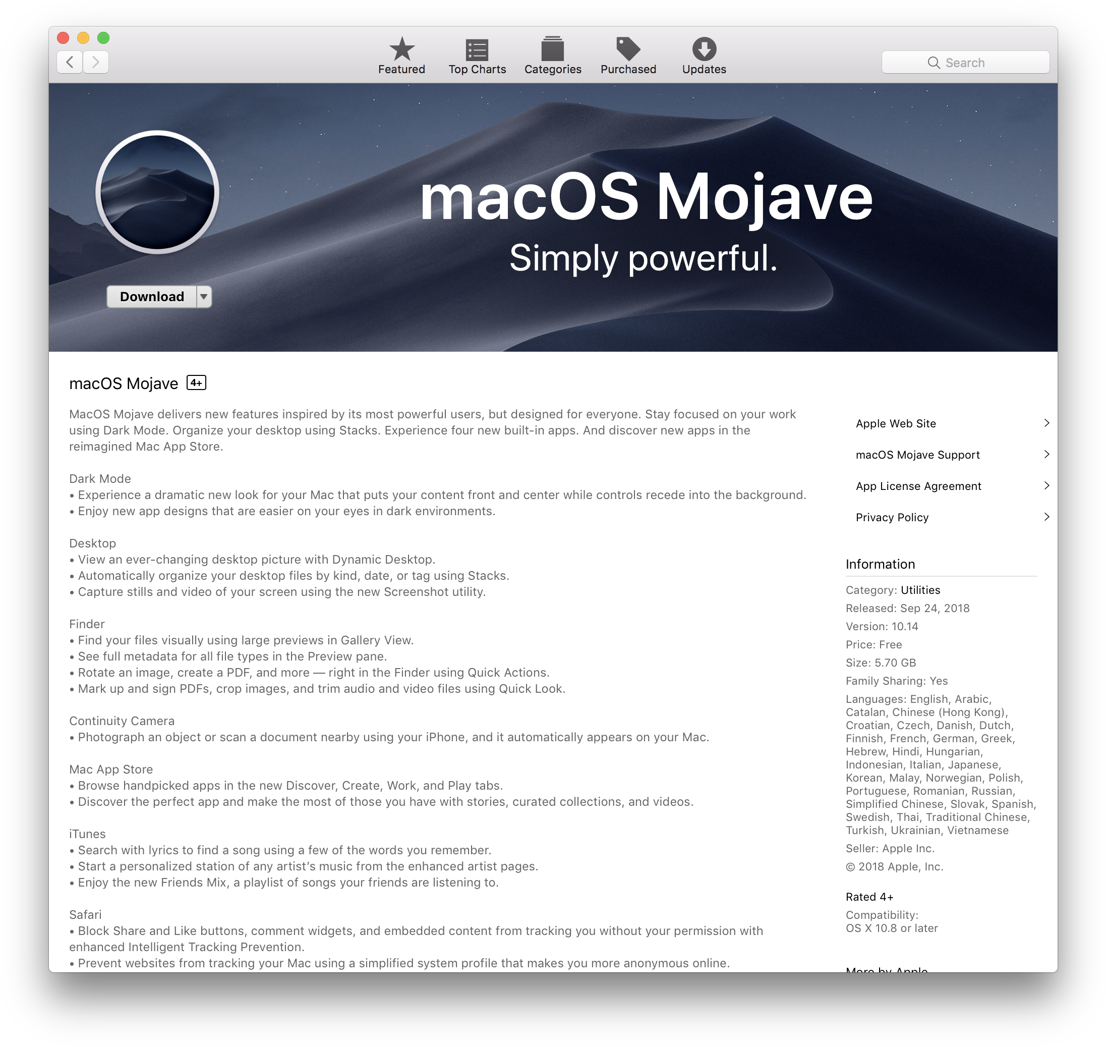 App Store, The Installer Will Be Downloaded To Your - App Store Mojave Update Clipart (2224x2098), Png Download