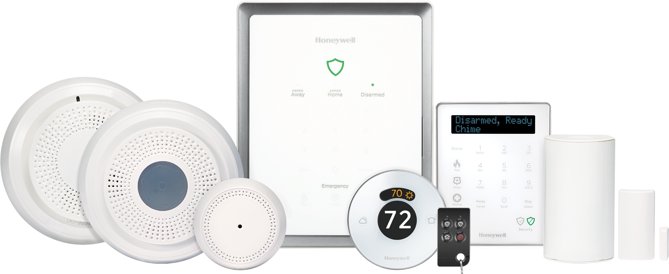 Honeywell Lyric Security System Clipart (2325x970), Png Download