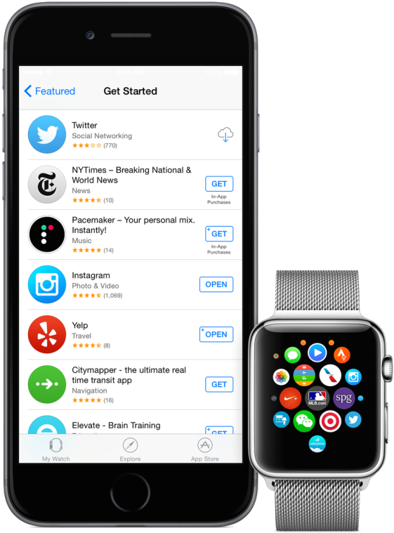 Apple Watch App Store Launch - App Store On The Apple Watch Clipart (704x776), Png Download