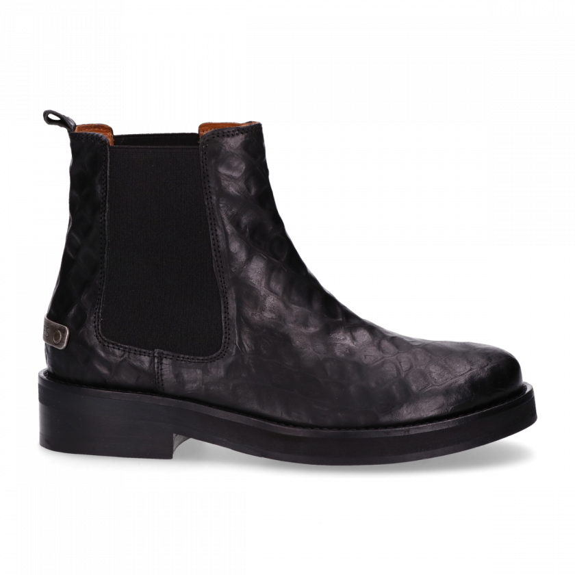Ankle Boot Printed Leather Black - Michael Kors Tipton Rain Booties Clipart (840x840), Png Download