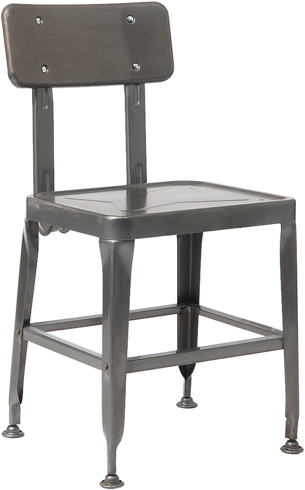Vintage-style Metal Chair In Black For Home, Restaurant - Habitat Vince Walnut Chair Clipart (808x1280), Png Download