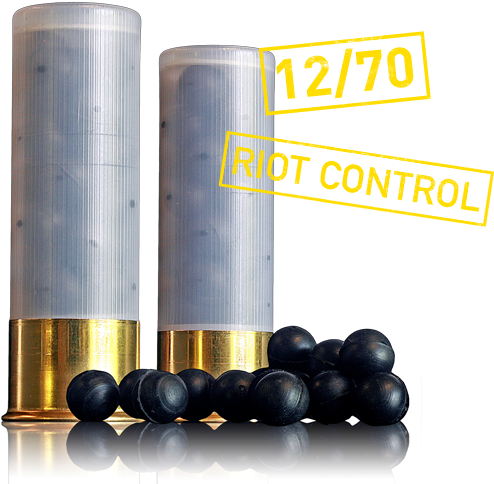 Rubber Buckshot / Less Lethal Ammunition / Shotgun - Rubber Shotgun Ammo Clipart (524x700), Png Download