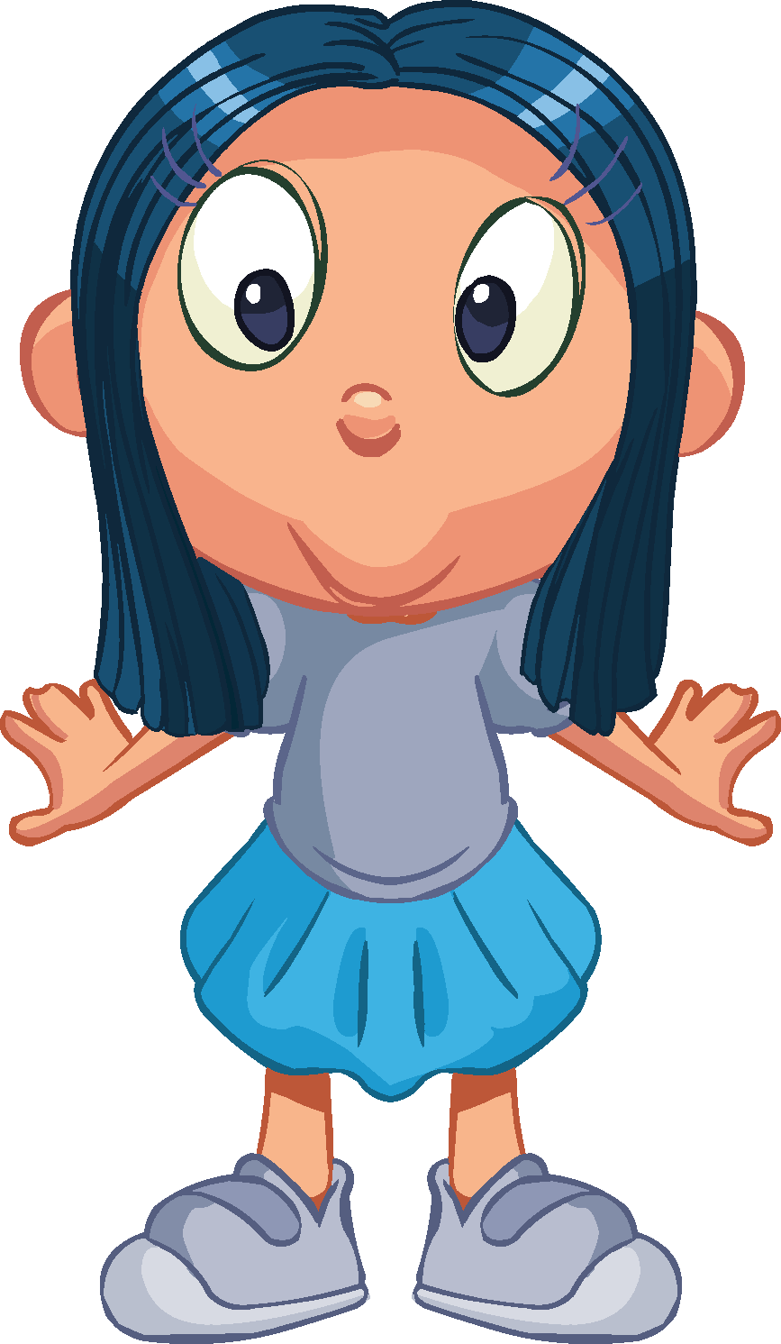 Cartoon Children - Cartoon Clipart (867x1491), Png Download