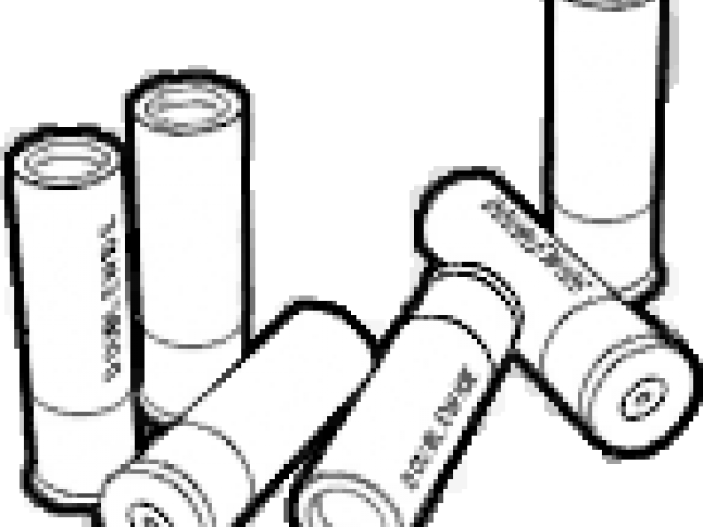 Drawn Shotgun Ammo - Line Art Clipart (640x480), Png Download