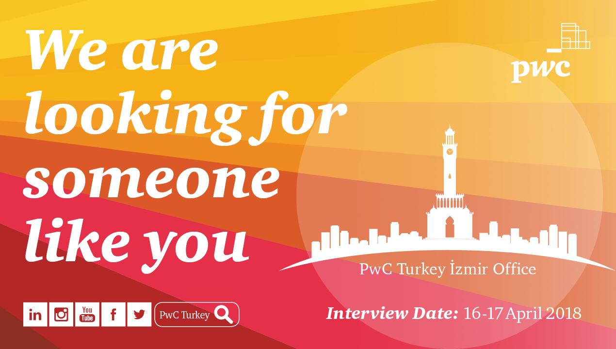 Pwc Türkiye İzmir Ofisi Işe Alımları Için 16-17 Nisan - Poster Clipart (1270x720), Png Download