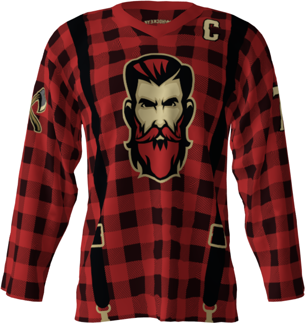 Lumberjacks Custom Hockey Jersey - Long-sleeved T-shirt Clipart (1024x1024), Png Download