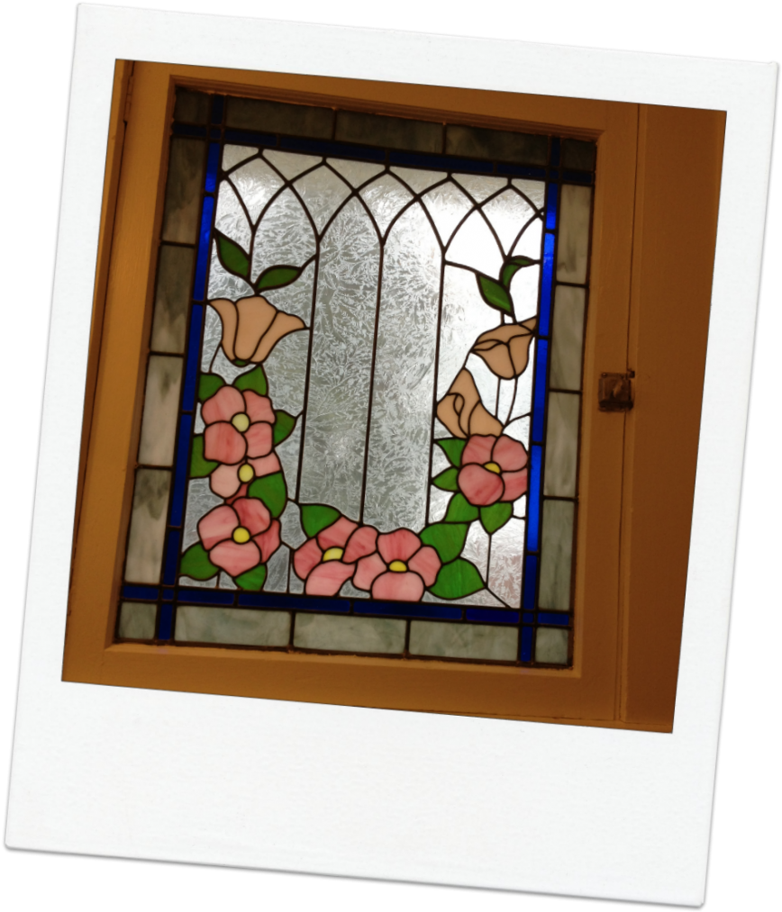 Rose Stained Glass - Stained Glass Clipart (877x1024), Png Download