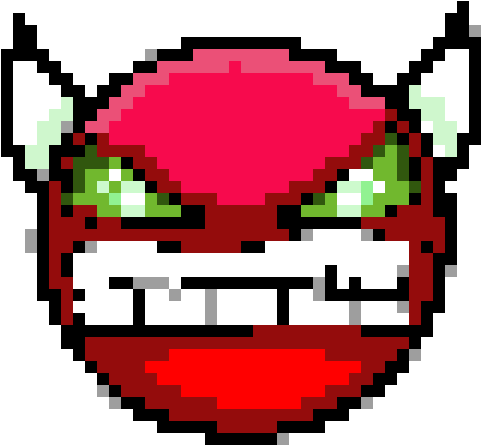 Geometry Dash Demon - Geometry Dash 2.1 Faces Clipart (1200x1200), Png Download