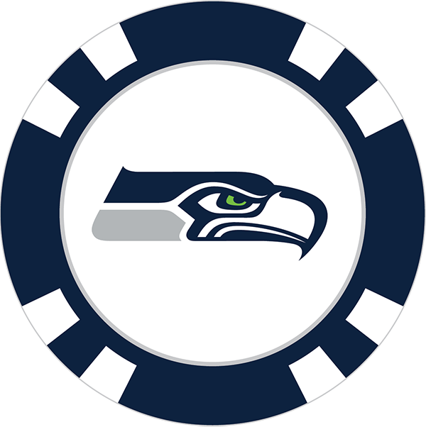 Seattle Seahawks Poker Chip Ball Marker - Seattle Seahawks Logo 2018 Clipart (600x602), Png Download
