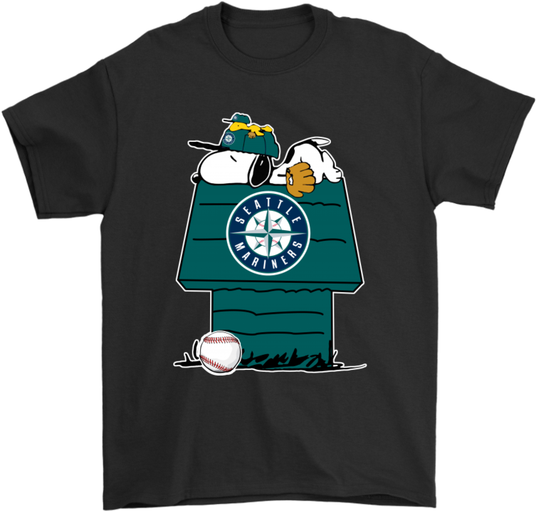 Seattle Mariners Snoopy And Woodstock Resting Together - Keep The Earth Clean It's Not Uranus T Shirt Clipart (753x717), Png Download