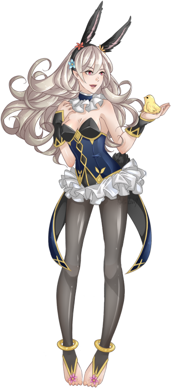 Here Is The Bunny Corrin I Made During The Spring Banner - Fire Emblem Bunny Suit Clipart (398x810), Png Download