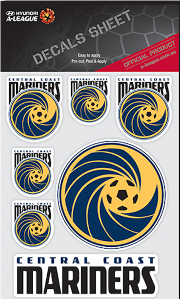 Central Coast Mariners A-league Uv Car Decals 7 Stickers - Central Coast Mariners Flag Clipart (570x612), Png Download