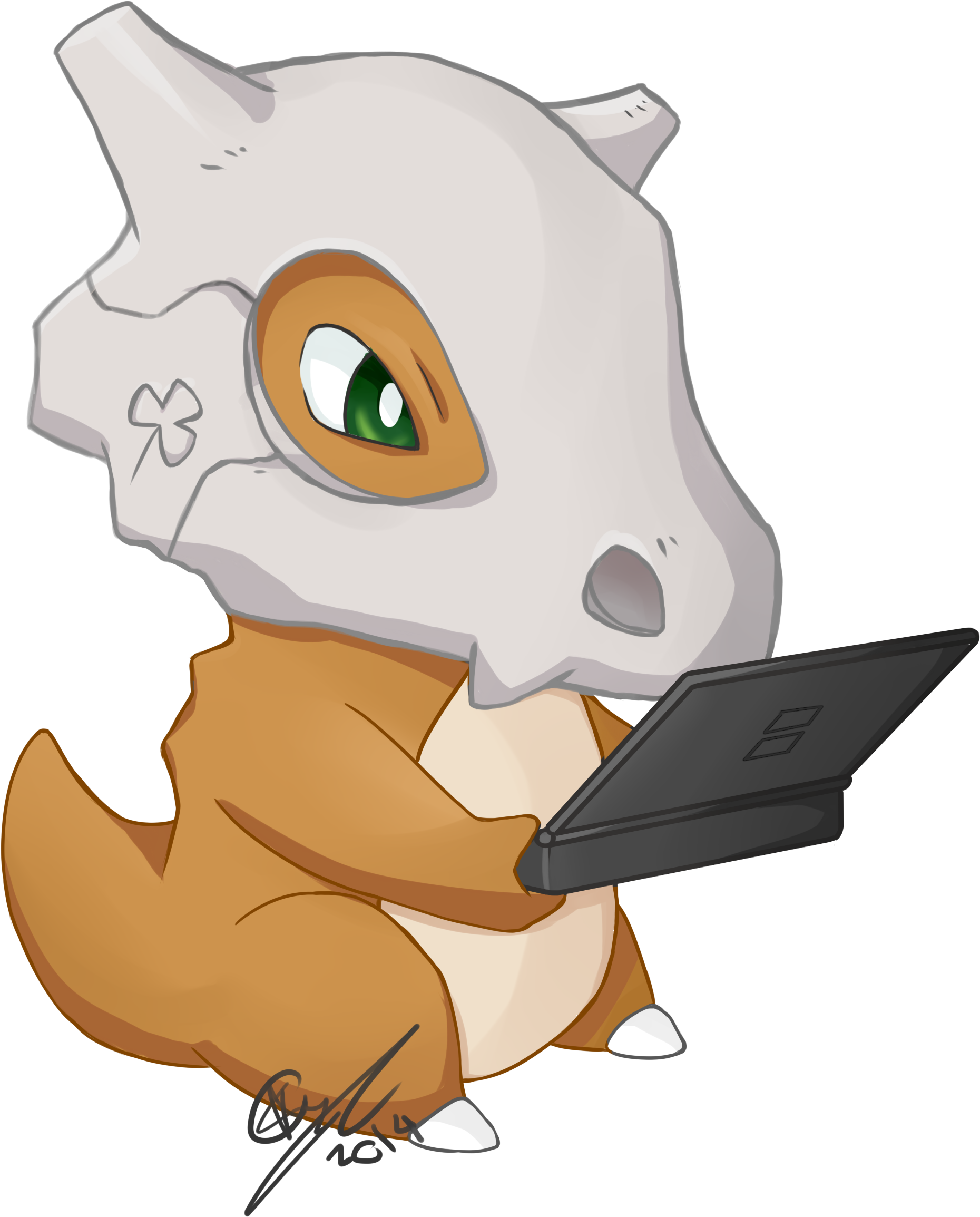 Cubone Commission - Cartoon Clipart (2481x2716), Png Download