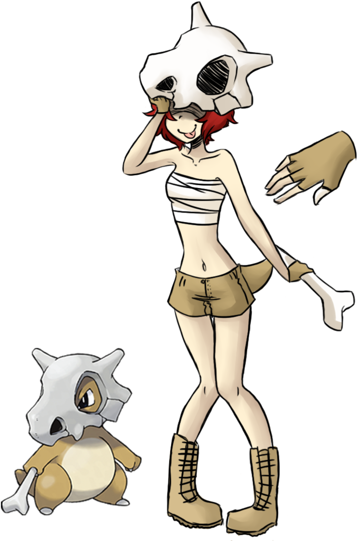 Cubone Cosplay By Kerothestrange - Cubone Pokemon Clipart (735x1088), Png Download