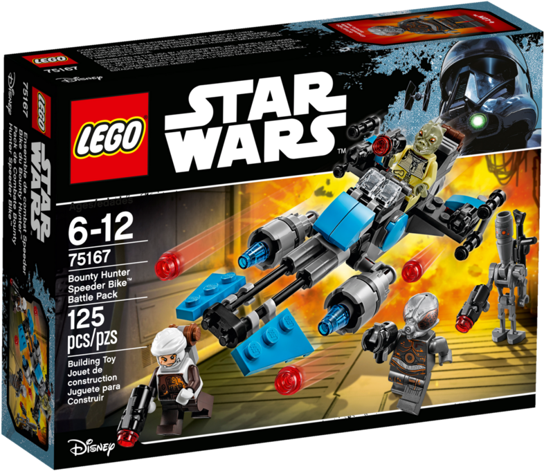 75167 Bounty Hunter Speeder Bike Battle Pack - Lego Star Wars Bounty Hunter Battle Pack Clipart (1200x900), Png Download