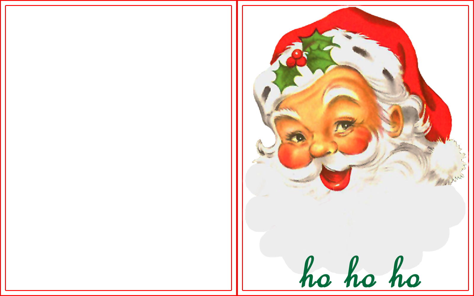 Click Here To Download Jolly Santa Claus Face Half - Santa Claus Card Clipart (1600x1000), Png Download