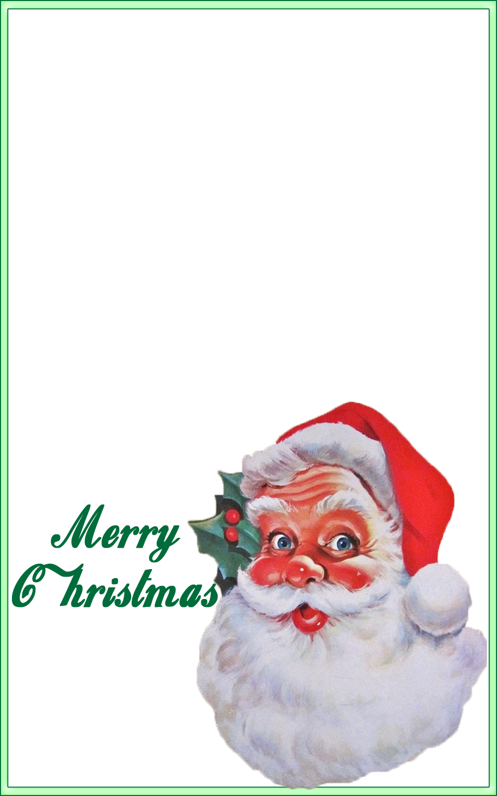 Click Here To Download Santa Claus Face Merry Christmas - Лицо Деда Мороза Clipart (1000x1600), Png Download