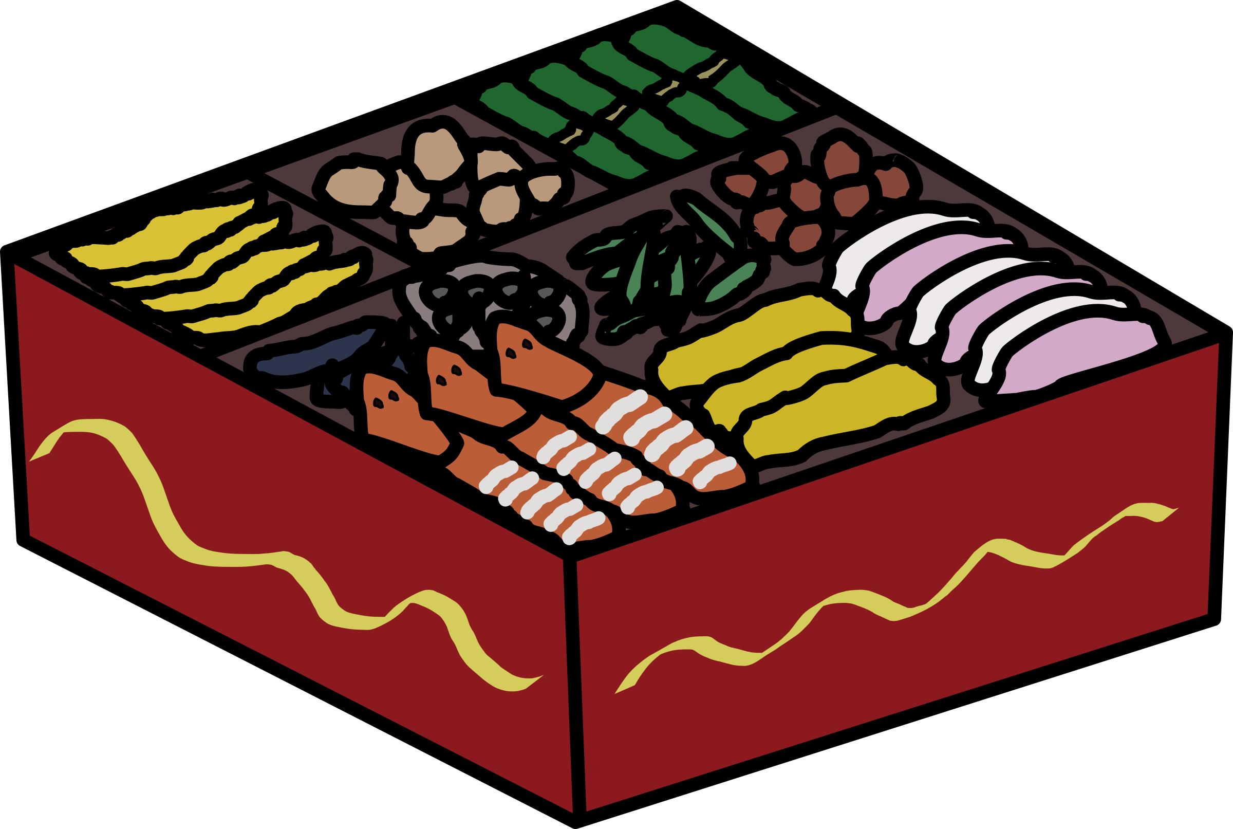 This Free Icons Png Design Of Osechi Food - 일본 음식 Png Clipart (2400x1613), Png Download